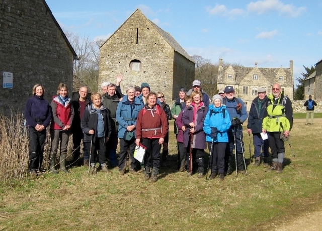 We pose for a photo in front of Manor Farm